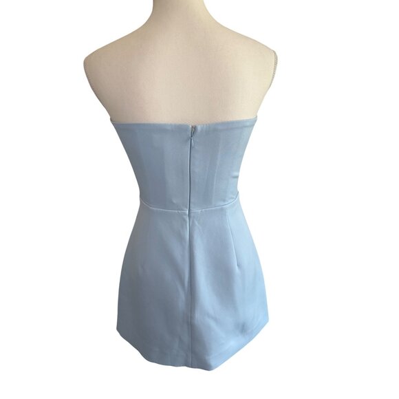 SAU LEE Isla Dress in Baby Blue 2 New Womens Strapless Cocktail Party - Picture 9 of 12